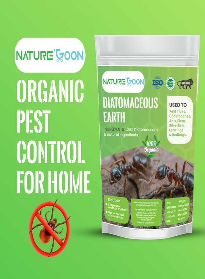 Naturegoon مسحوق تراب دياتومي من ناتشرجون (900 جم) | عضوي وطبيعي 100% | مكافحة آفات آمنة وعضوية لحديقتك ومنزلك | يُستخدم كمسحوق للكلاب للوقاية من البراغيث حولها. (900 جم) - Image 2